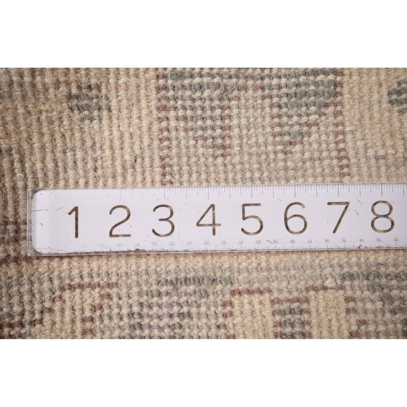 Earth Tone Oushak Indian Large Area Rug Hand-Knotted Wool Carpet - 12'2"x 14'6"