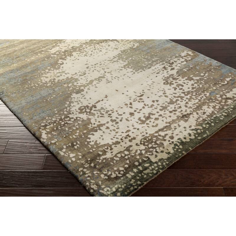 Hand-Knotted Shiloh Abstract Pattern Area Rug - 2' x 3' - 2' x 3'