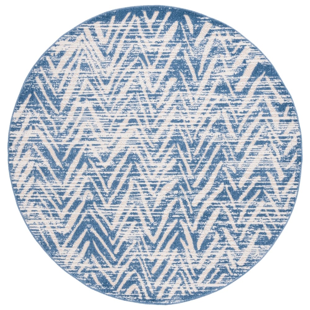 SAFAVIEH Cottage Eibhlis Chevron Waterproof Patio Backyard Rug