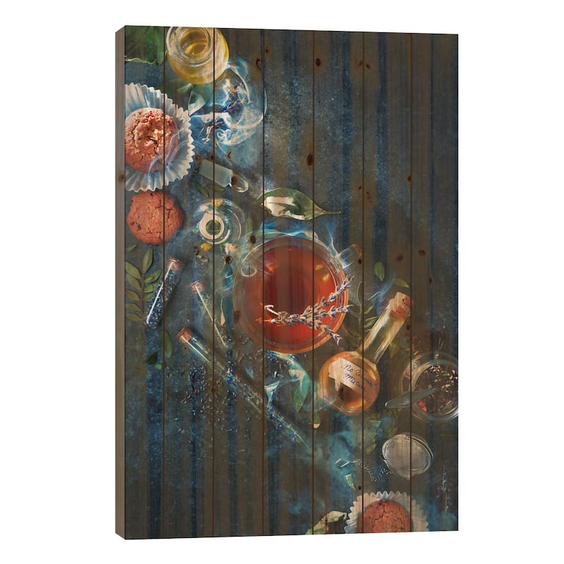 No Worries Mixture Print On Wood by Dina Belenko - Multi-Color - 40x26x1.5