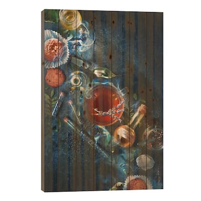 No Worries Mixture Print On Wood by Dina Belenko - Multi-Color