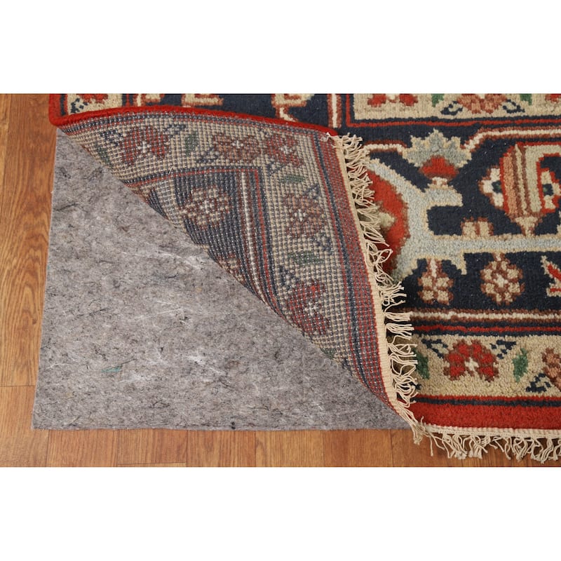 Hand Knotted Oriental 100% Wool Carpet Traditional Medallion Red Heriz (serapi) Area Rug - 11' 10'' X 8' 11''