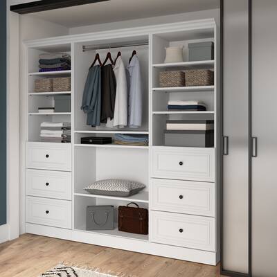Versatile 86W Closet Organizer with Drawers by Bestar