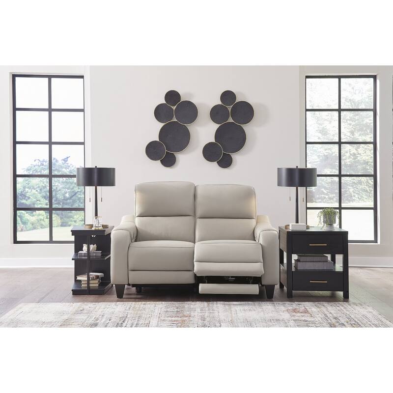 Signature Design by Ashley Mercomatic Power Reclining Loveseat - 62"W x 40"D x 42"H - Gray