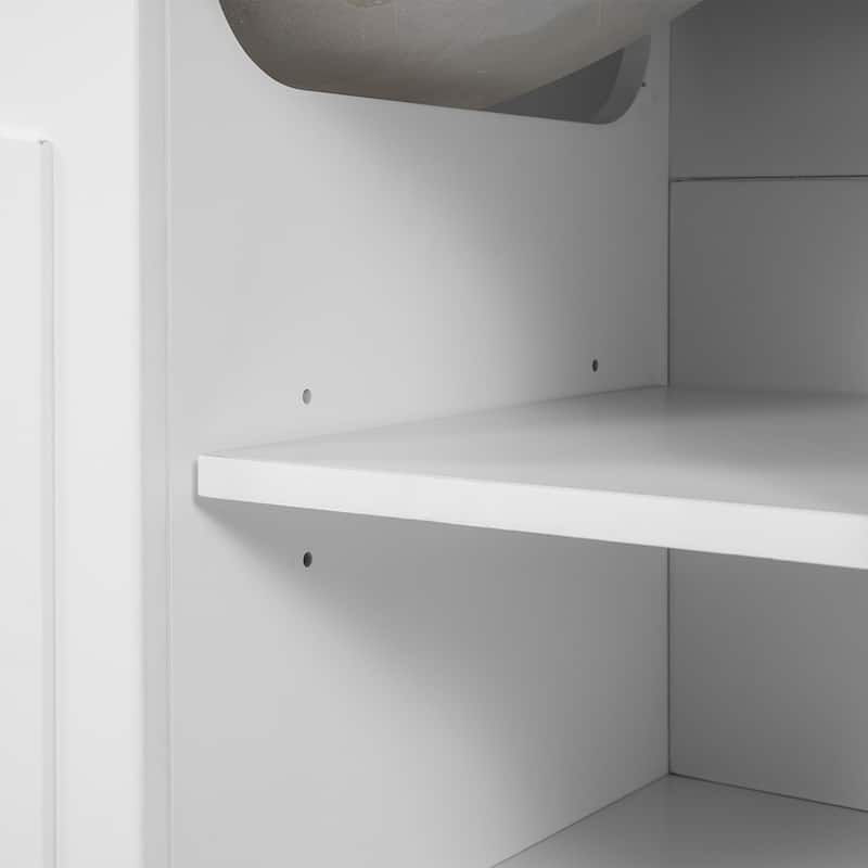 36" Bathroom Vanity with Ceramic Basin - Storage Cabinet with Drawers