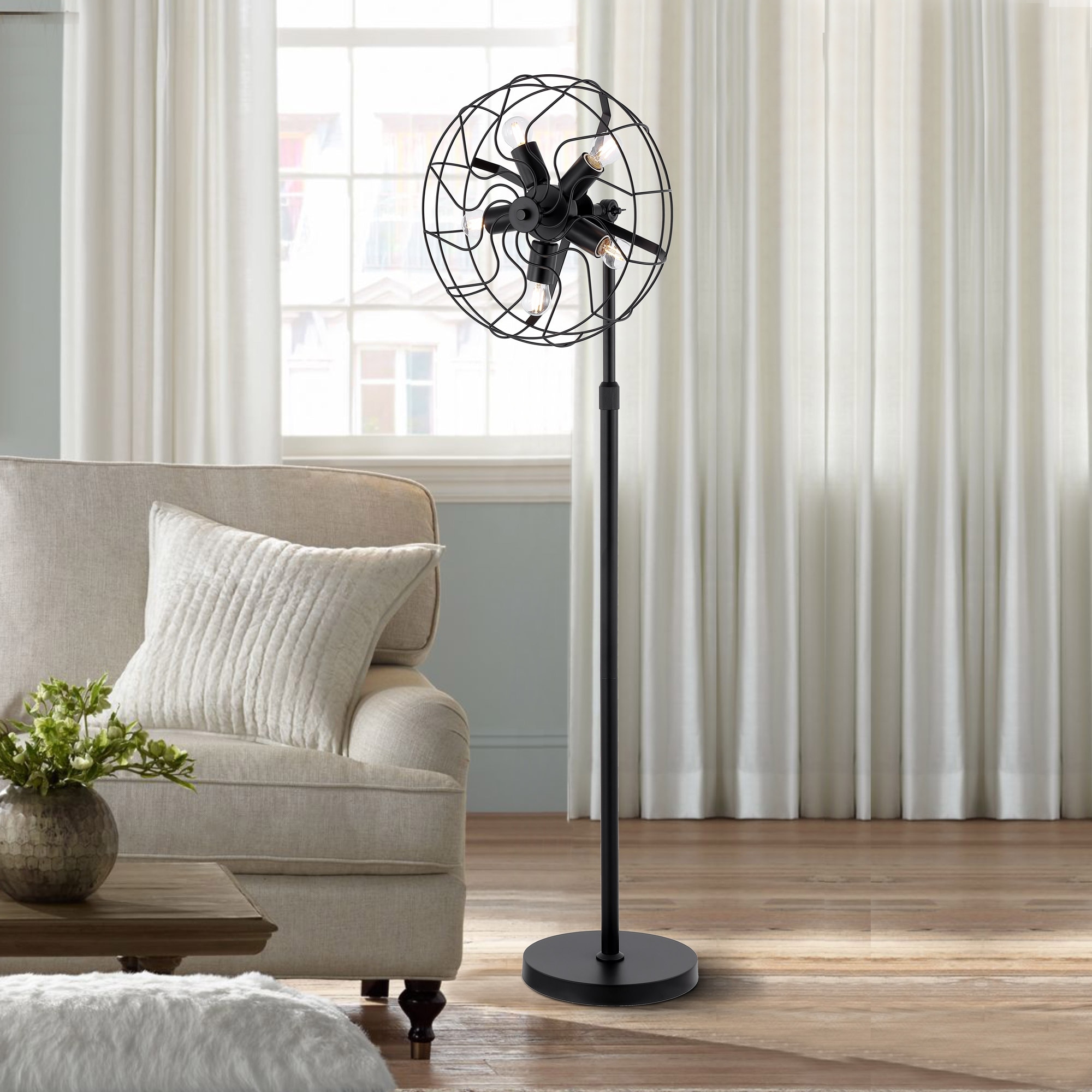 Fan floor lamp top