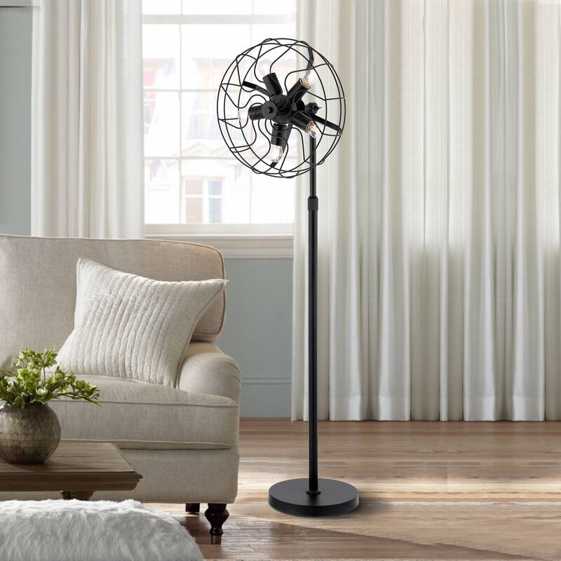 GetLedel 62" Industrial 5-Light Caged Floor Lamp