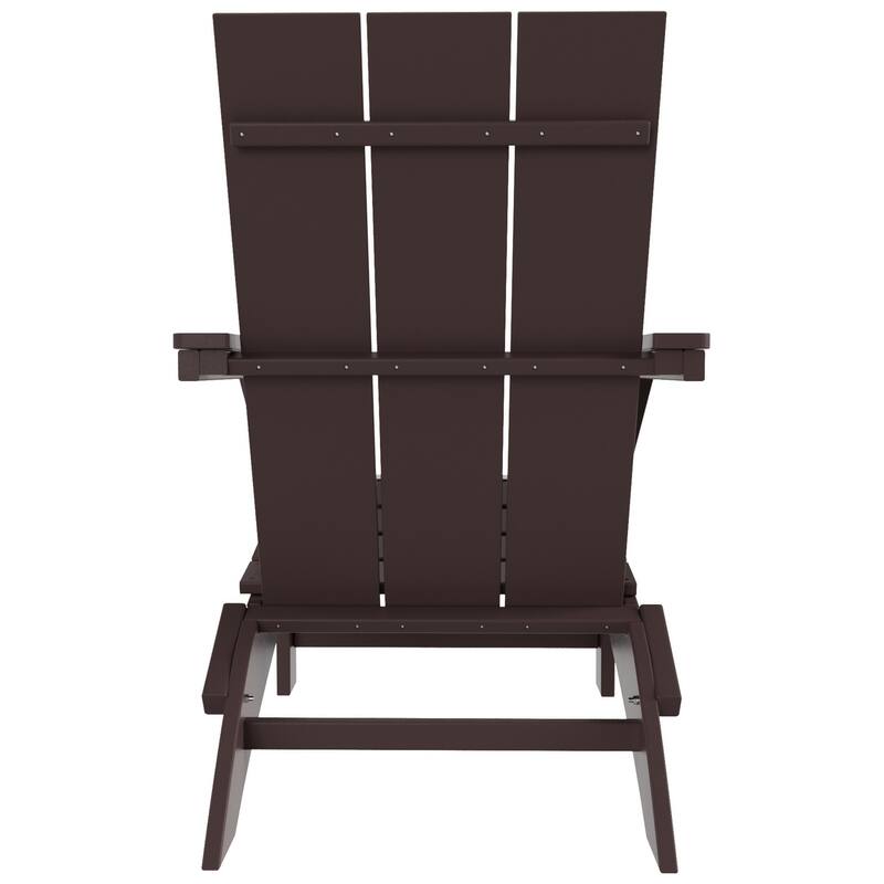 Shoreside Modern Eco-Friendly All Weather Commercial-Residential Folding Adirondack Chair