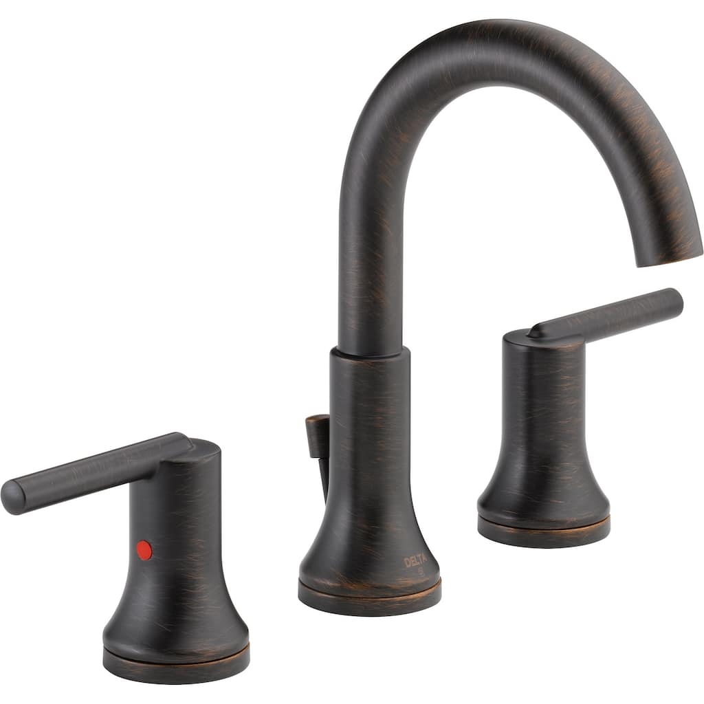 Delta Trinsic Widespread Bathroom Faucet with Metal Drain Assembly -