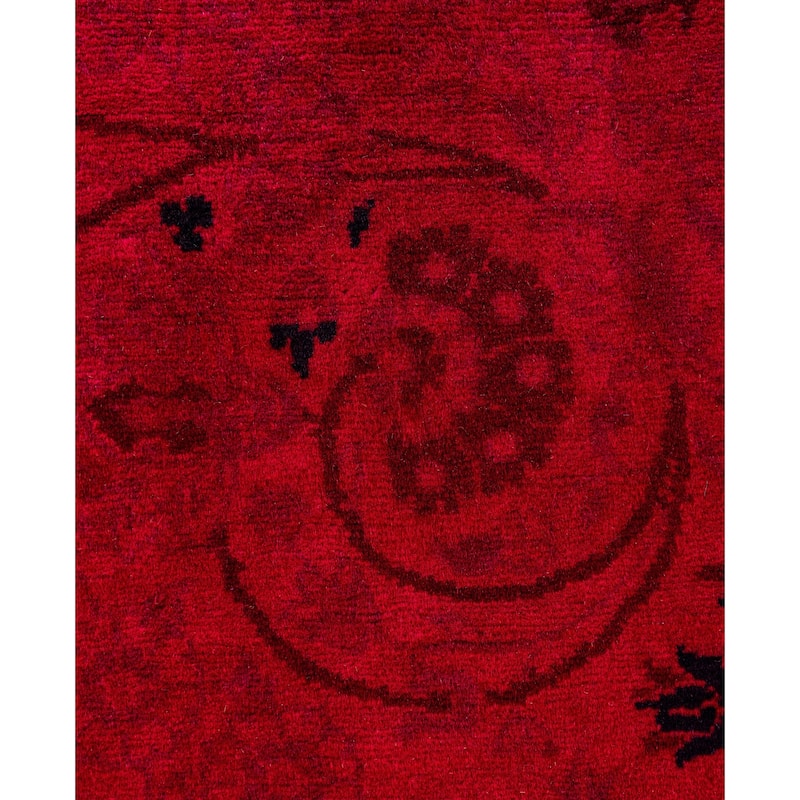Overdyed One-of-a-Kind Hand-Knotted Area Rug - Purple - 4' 8" x 7' 4"
