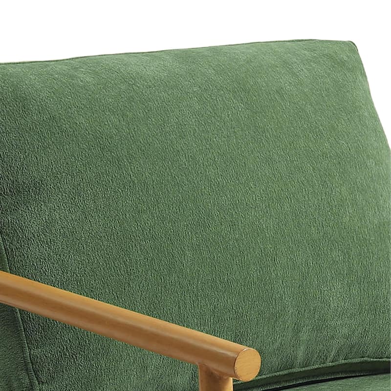 Modern Industrial Metal Frame Upholstered Accent Chair Armchair