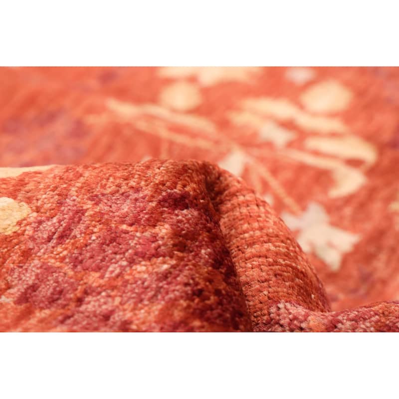 ECARPETGALLERY Hand-knotted Peshawar Ziegler Dark Copper Wool Rug - 8'10 x 11'11