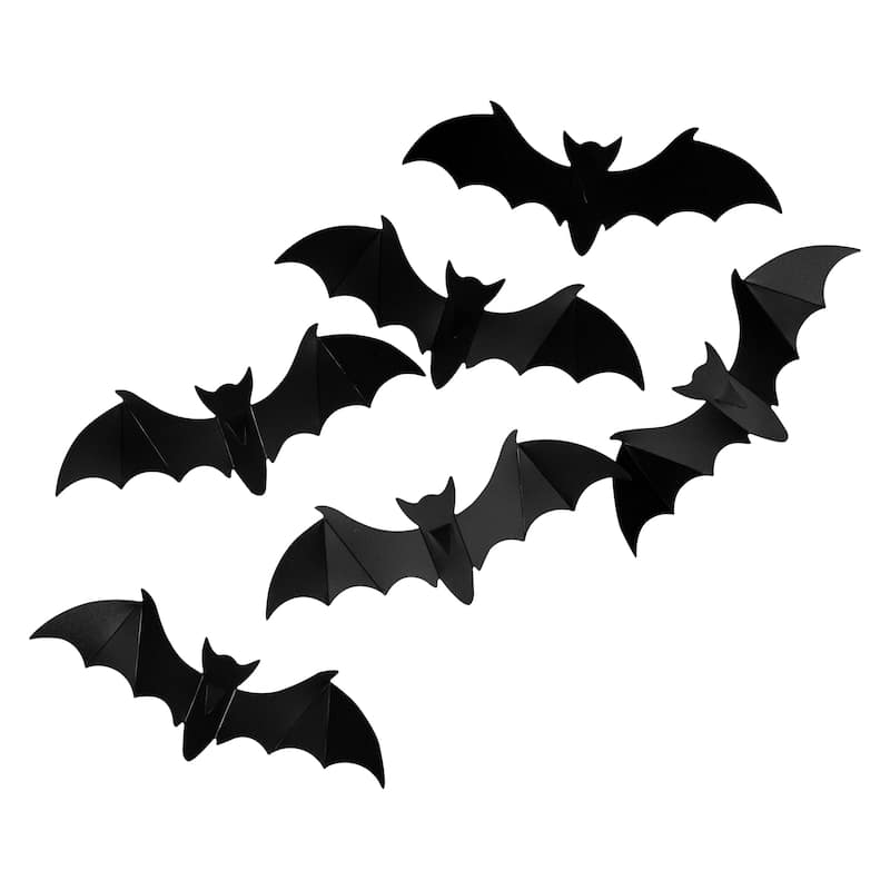 Tattered Gauze and Bats Halloween Decoration Kit - 9.75'