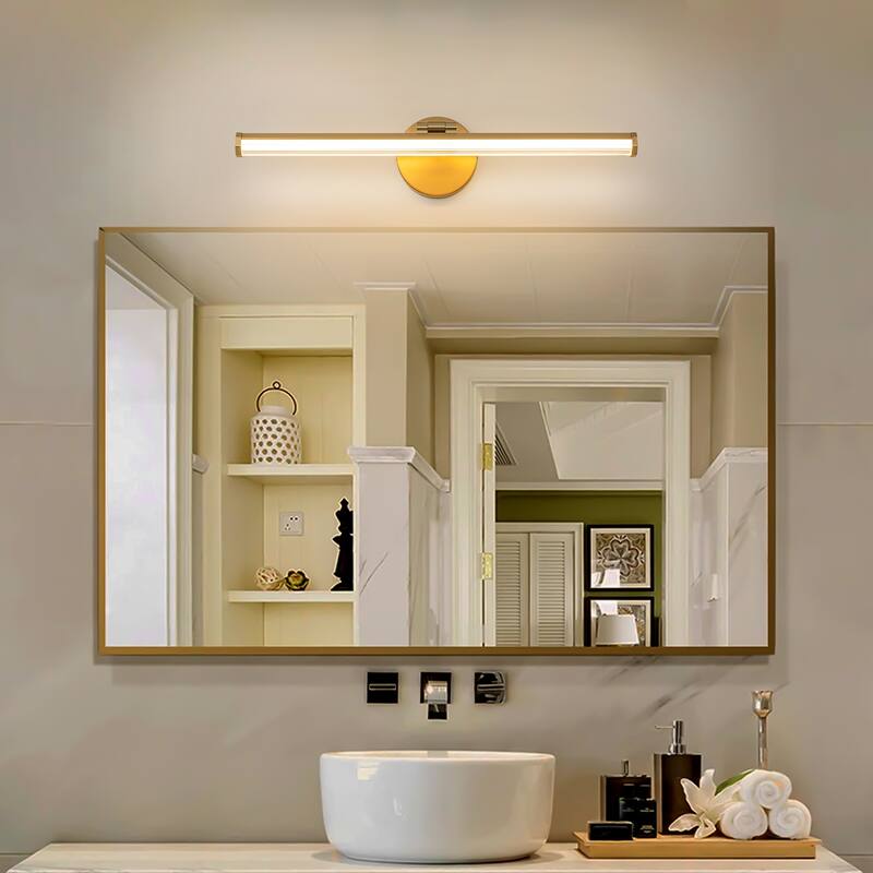 22" Modern Black/Gold Linear LED Bathroom Vanity Light Bar