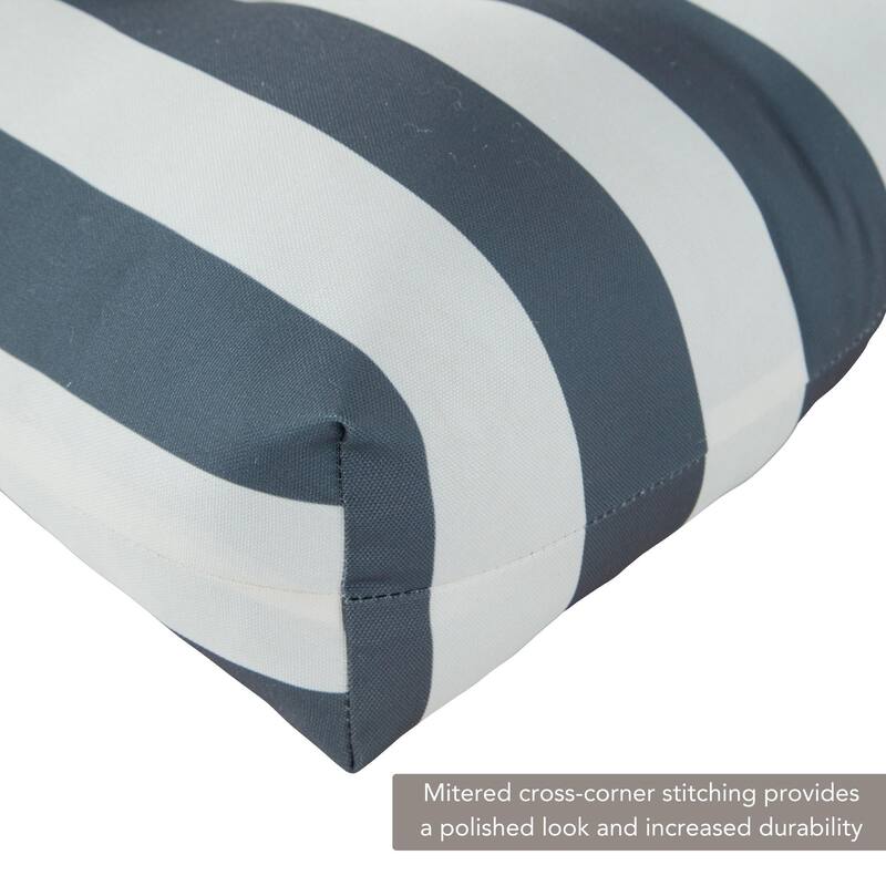 Outdoor 44-in x 22-in High Back Chair Cushion (Set of 2) (Cushions Only)