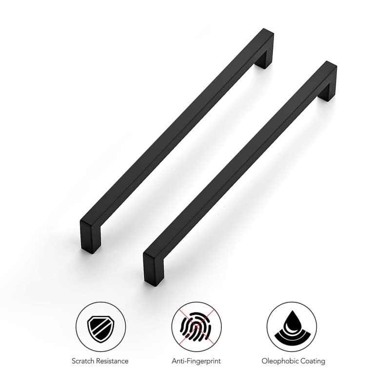 18 Pack 10 Inch Kitchen Square Cabinet Handles - 10.5"L x 0.5"W