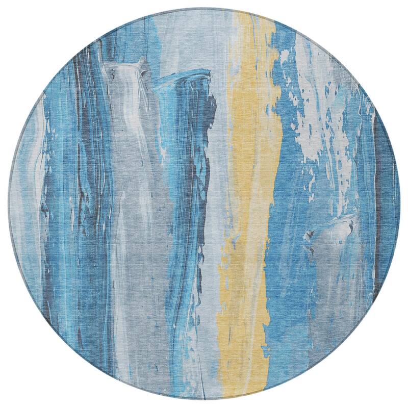 HomeRoots Abstract Transitional Rectangle Outdoor Rug