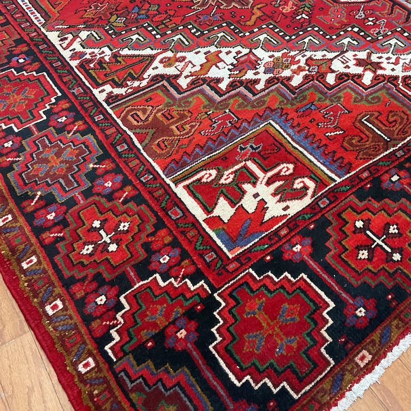 HERAT ORIENTAL Handmade Fine Persian Heriz Wool Rug - 9'9" x 13'