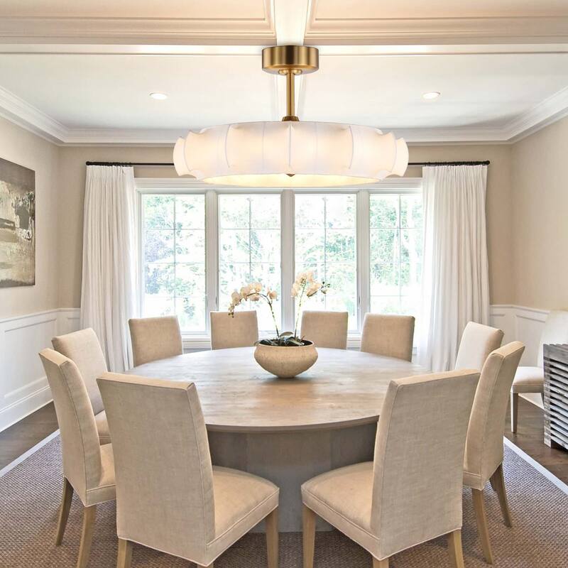 Ceiling Fan 29" Perimost 3-Blade Modern Gold LED