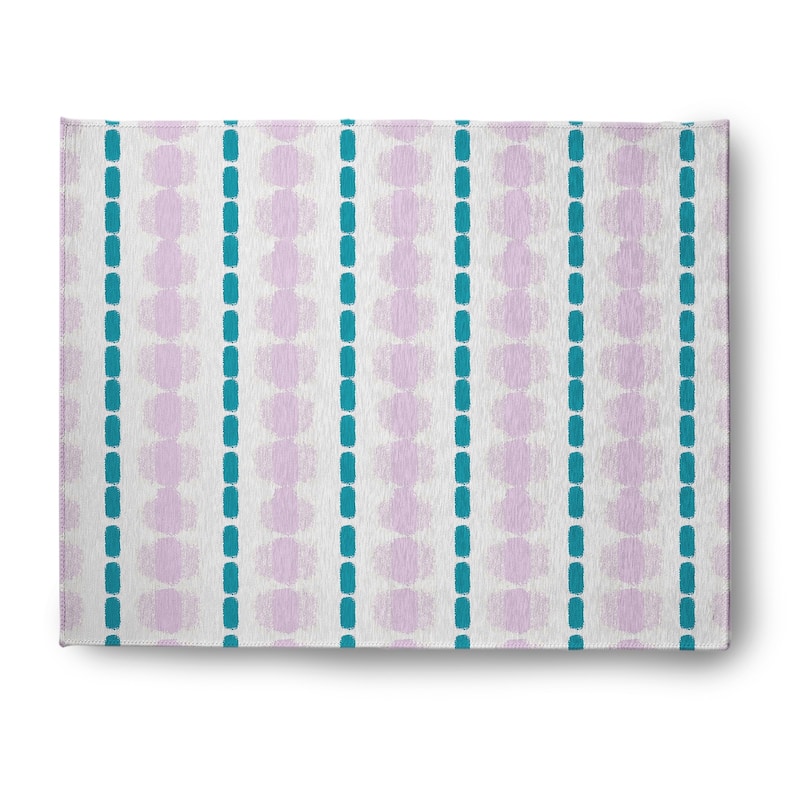 Watercolor Stripe Spring Chenille Rug - Purple-Blue - 8' x 10'