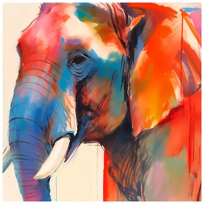 Empire Art Direct Vibrant Majesty I Printed Tempered Glass Wall Art - Multi-Color