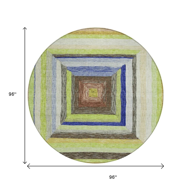HomeRoots Geometric Transitional Rectangle Outdoor Rug