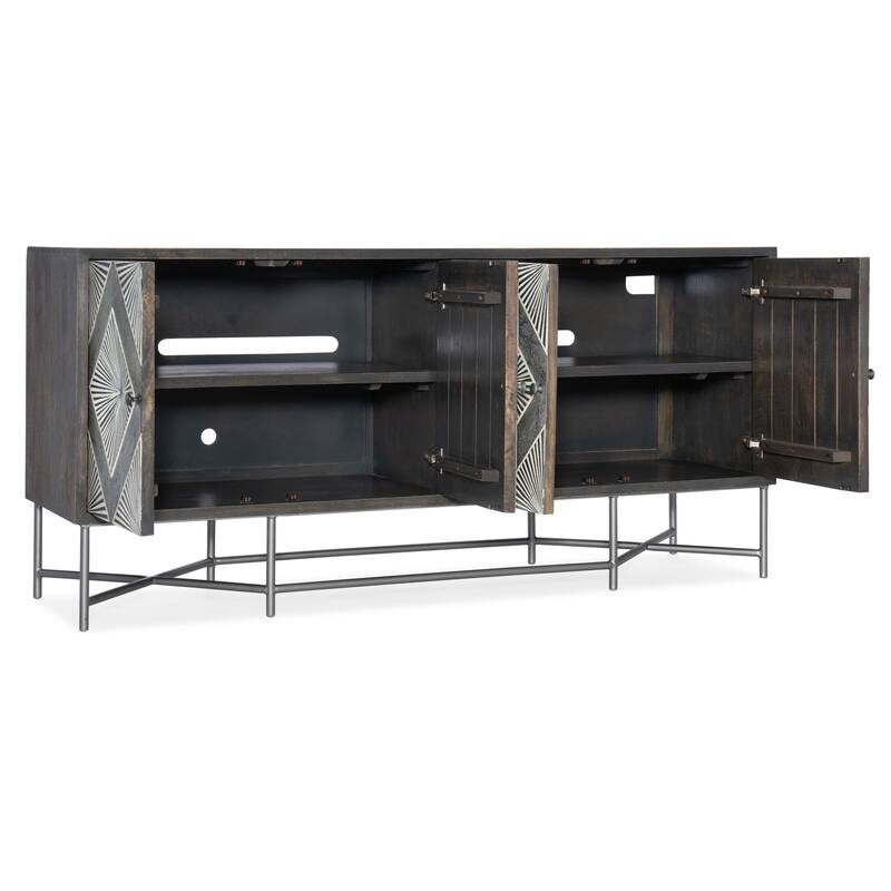 Hooker Furniture 628-85122 Melange 67" Wide Mango Wood, Stone Veneers
