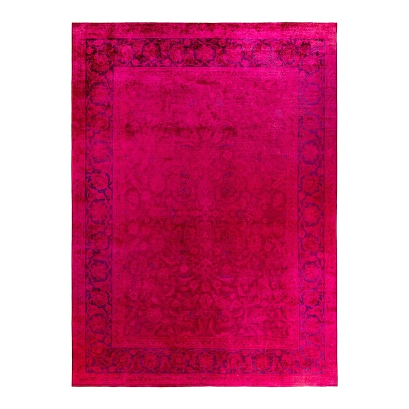 Contemporary Overdyed Wool Hand Knotted Area Rug - 9' 3" x 12' 3"