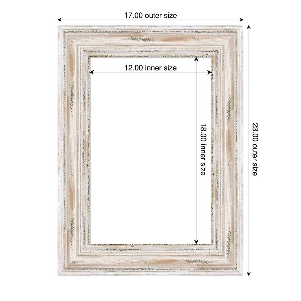 Amanti Art Alexandria Greywash Framed Dry Erase Magnetic Board