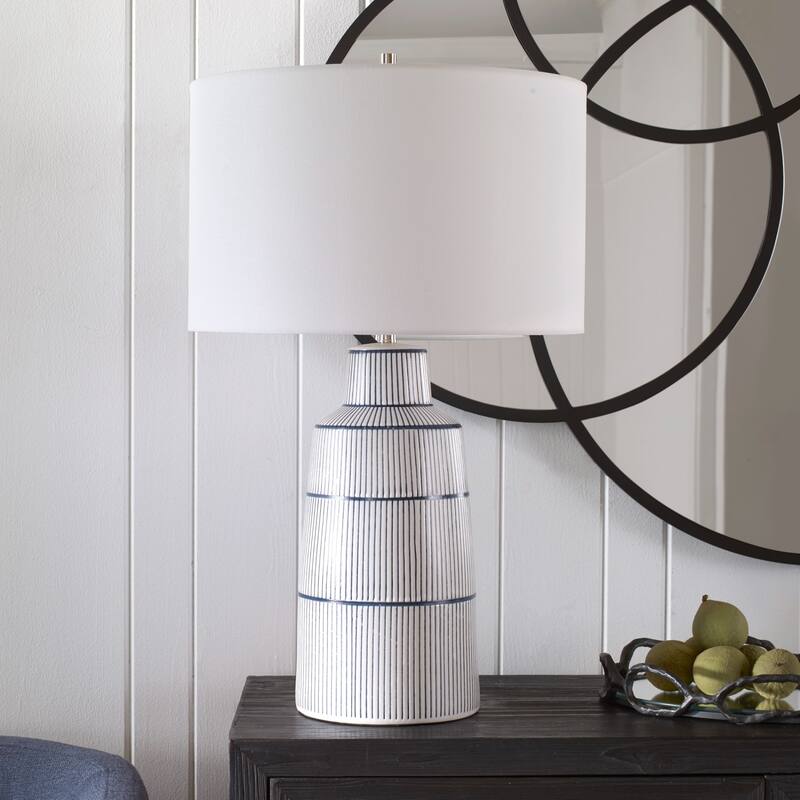 Nautical Stripe Ceramic Table Lamp - 28.5"
