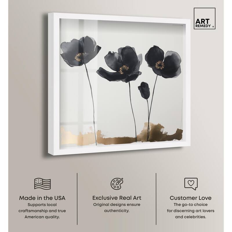 Nocturnal Flowers I Shadowbox by Art Remedy