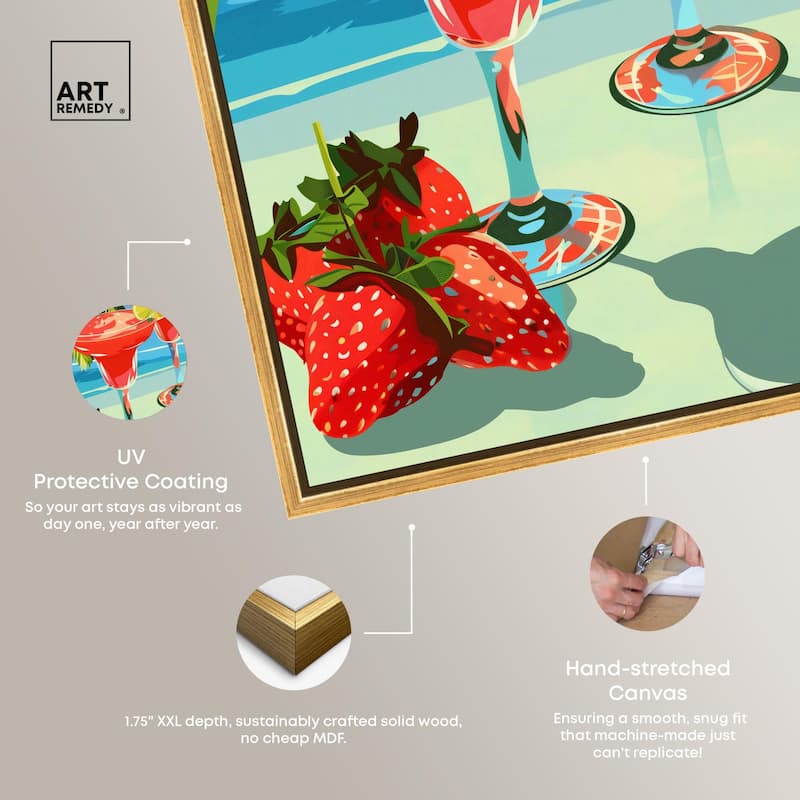 Strawberry Daiquri Breeze Canvas by Art Remedy