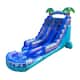 XJUMP Tropical Deep Sea 19' Dual Lane Side Loader Water Slide with Pool, for Kids and Adults, Commercial Grade (Blower Included)