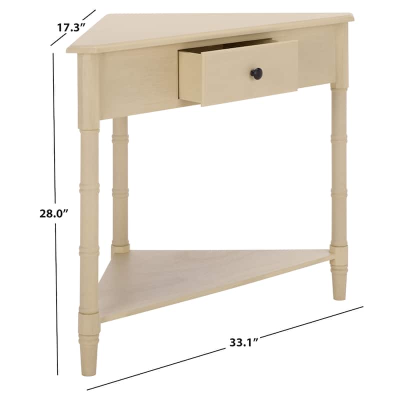 SAFAVIEH Calla Grey Corner Table - 33.9" x 17.3" x 28" - 34"W x 17"D x 28"H