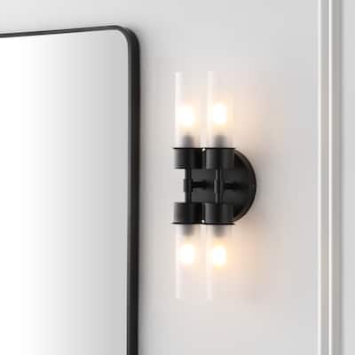 SAFAVIEH Lighting Joli Modern 4-light 4-inch Wall Sconce (LED Bulbs Included) - 4.3 in. W x 6 in. D x 17 in. H