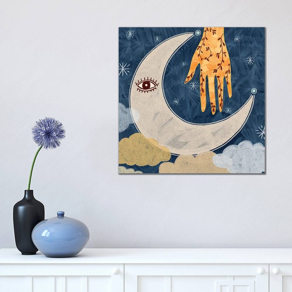 iCanvas "Vintage Moon" by Olivia Burki Canvas Print