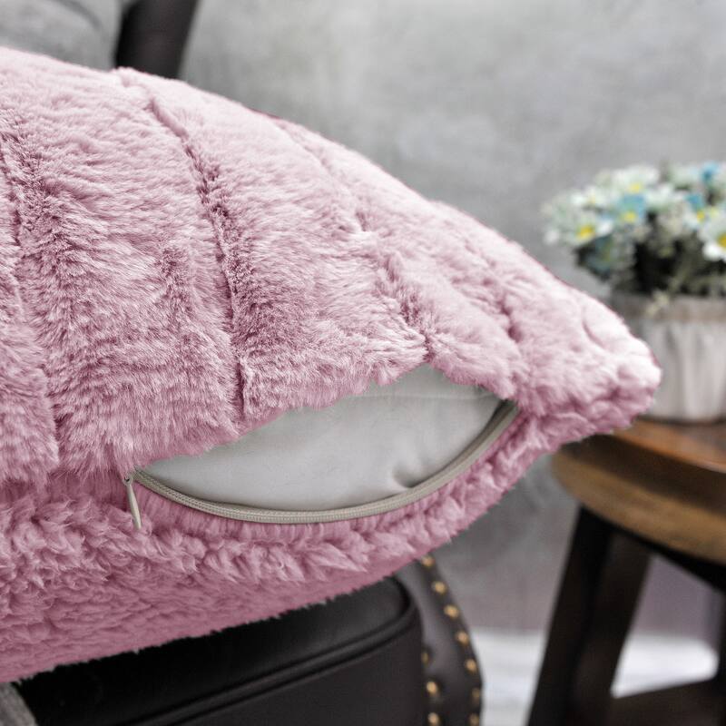 Serenta SuperMink Solid Color Throw Pillow Shell Cushion Cover Set