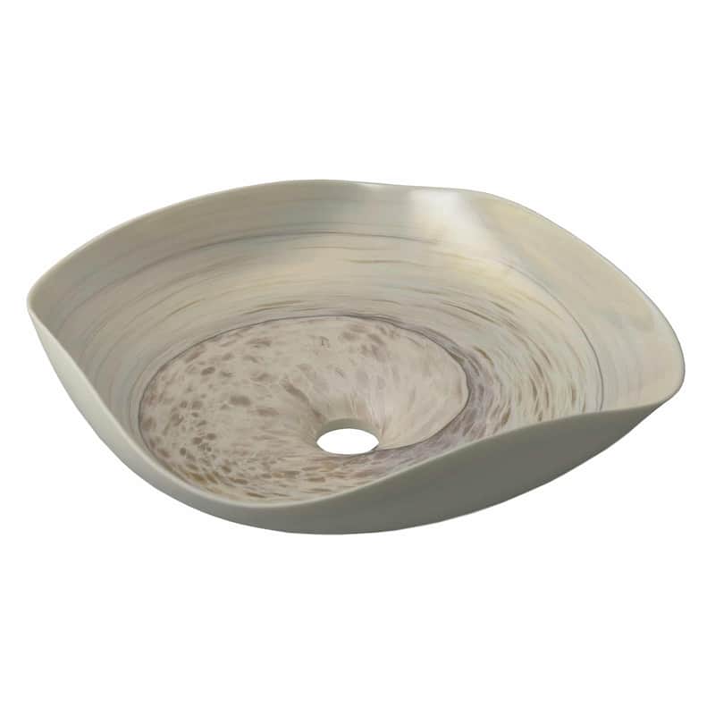 Lido Handmade Murano Glass Bathroom Sink - 14.75x14.75x4