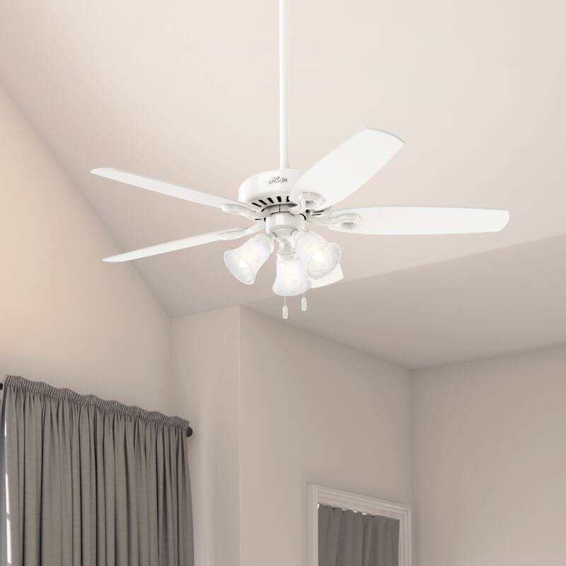 Hunter Fan 52" Builder Plus - Silver - Snow White