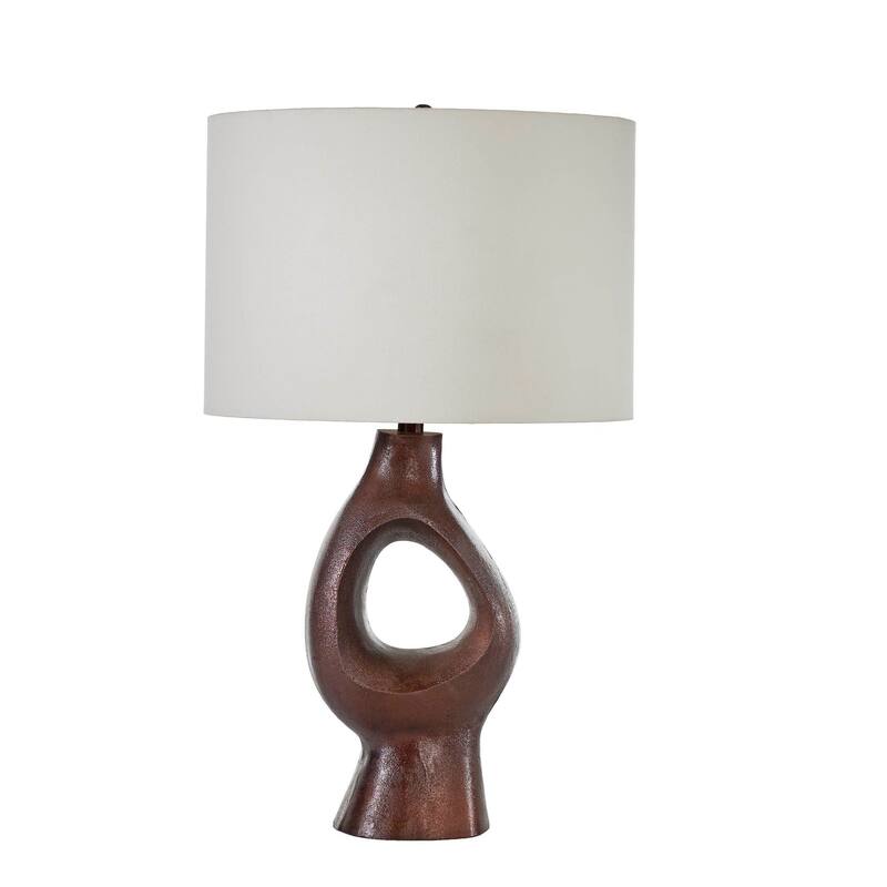 Skye 26" Table Lamp with Linen Shade, Copper