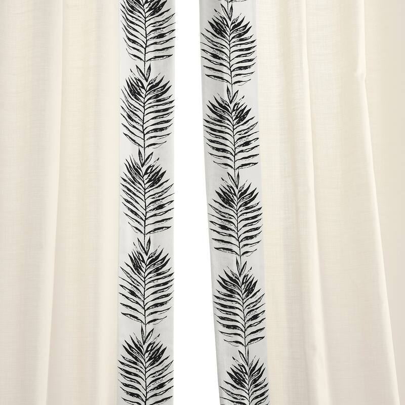 Exclusive Fabrics Sago Solid Cotton Bordered Curtain (1 Panel)