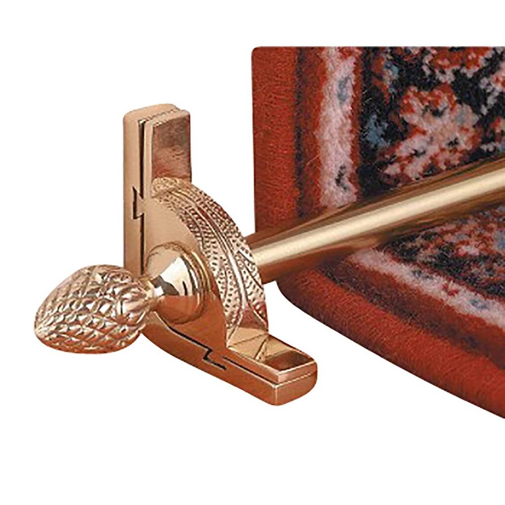 1/2 D Dynasty Brass Stair Carpet Rod Set 36 L Pineapple | Renovator's Supply