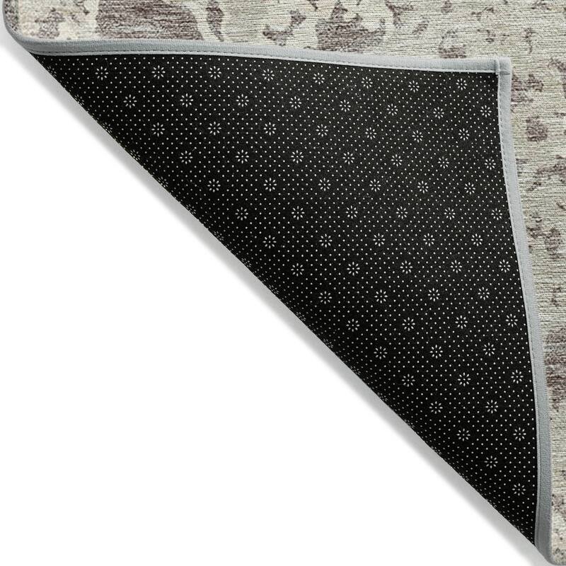 Machine Washable Indoor/ Outdoor Abstract Modern Chantille Rug