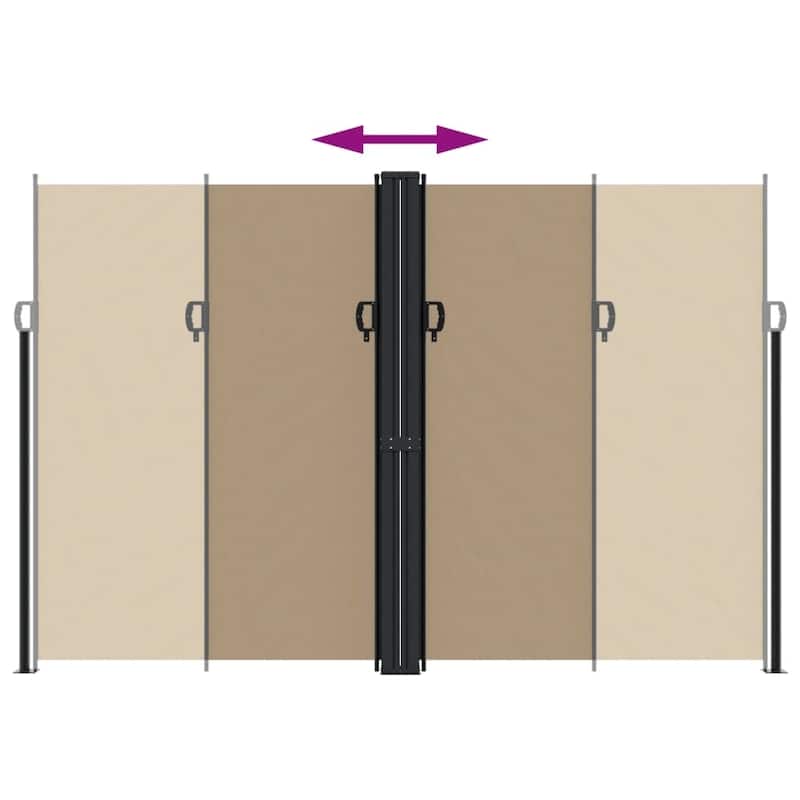 vidaXL Retractable Side Awning Sun Shade Privacy Screen Outdoor Patio Garden