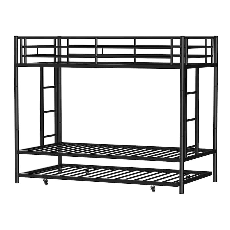 Standard Metal Bunk Bed - Bed Frame for Kids, Teens & Guest Rooms