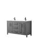 Option Dark Gray, Black Trim, White Cultured Marble Top