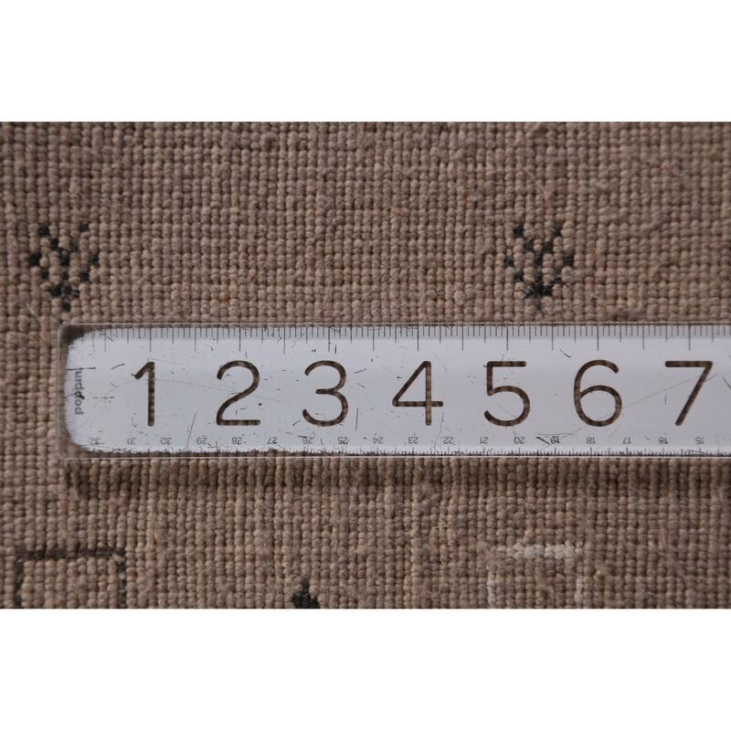Hand Knotted Oriental 100% Wool Carpet Tribal Animal Pictorial Greys & Charcoal Gabbeh Area Rug - 7' 5'' X 5' 5''