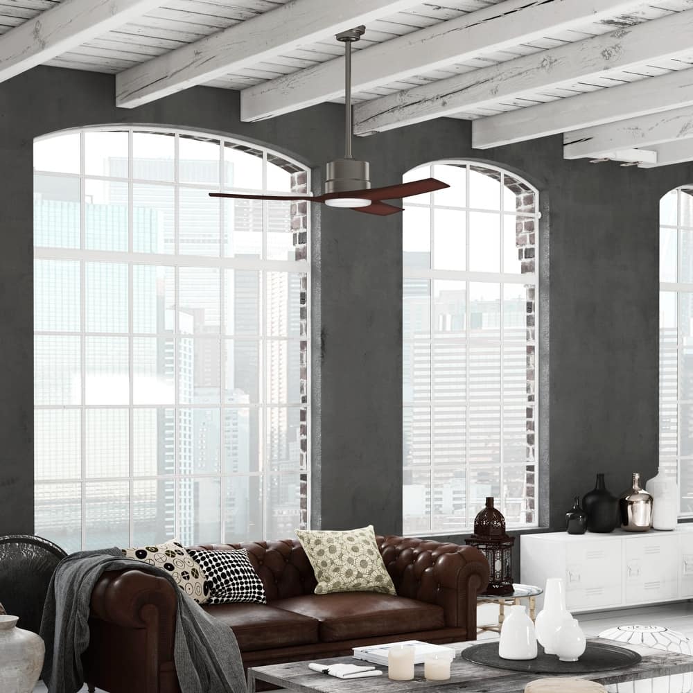 Casablanca 52" Piston Outdoor Ceiling Fan with LED Light and Handheld Remote