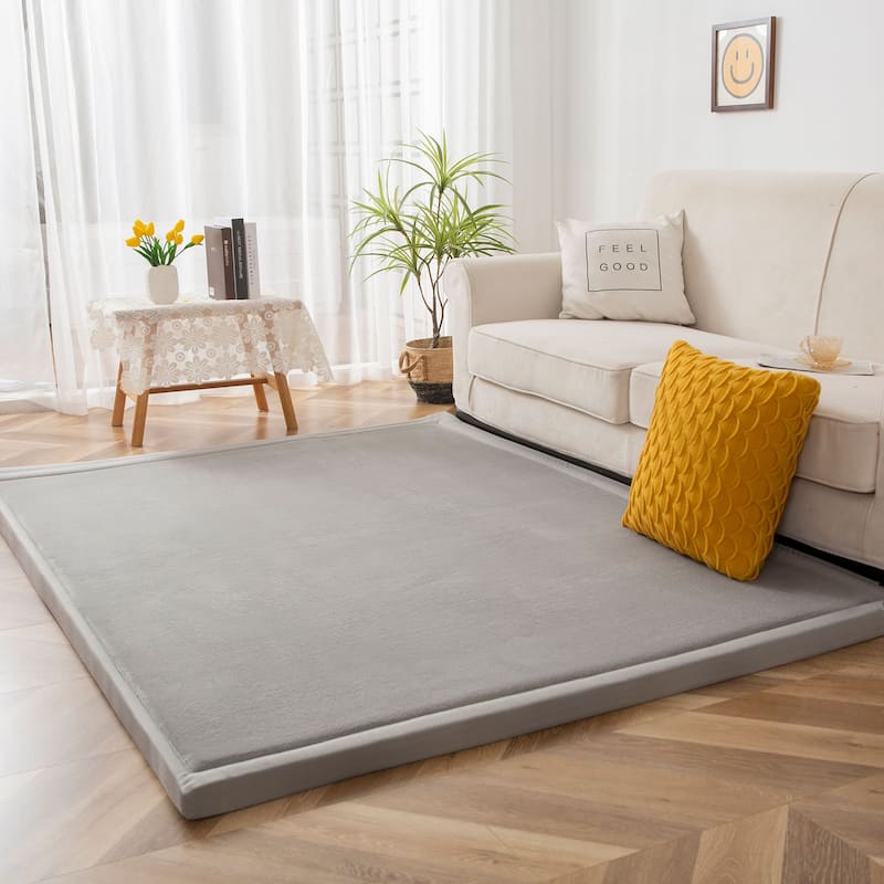 Memory Foam Soft Padded Baby Play Mats Area Rug with Non-Slip Bottom