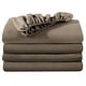 preview thumbnail 51 of 54, Bare Home 2-Pack Microfiber Fitted Bottom Sheets Deep Pocket Split King - Taupe